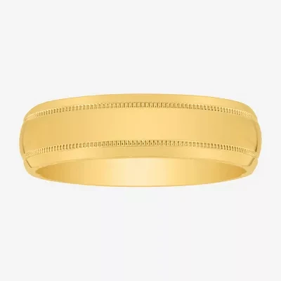 6MM 14K Gold Over Silver Wedding Band