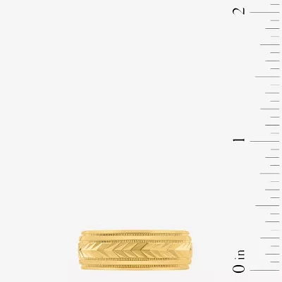 8MM 14K Gold Sterling Silver Wedding Band