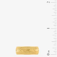 8MM 14K Gold Sterling Silver Wedding Band