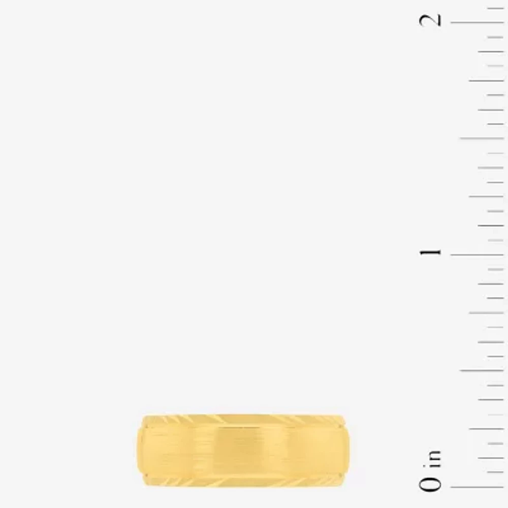 8MM 14K Gold Sterling Silver Wedding Band