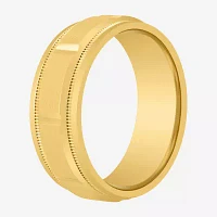 8MM 14K Gold Over Silver Wedding Band