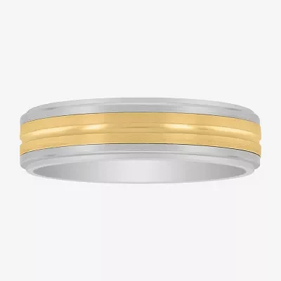 6MM 14K Gold Tungsten Wedding Band