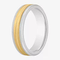 6MM 14K Gold Tungsten Wedding Band