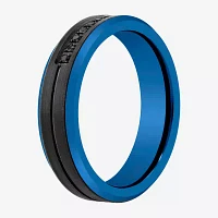 6MM Diamond Accent Natural Black Tungsten Wedding Band