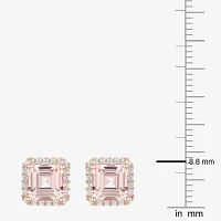 Yes, Please! Lab Created Champagne Sapphire 14K Rose Gold Over Silver 8mm Stud Earrings