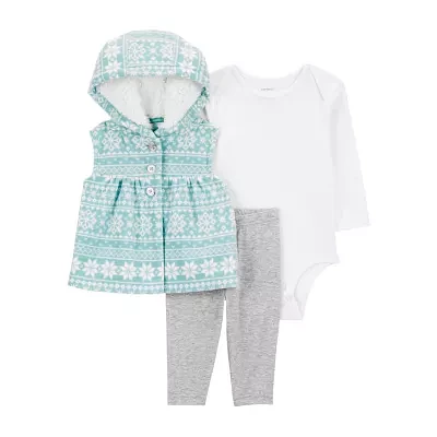 Carter's Baby Girls 3-pc. Pant Set