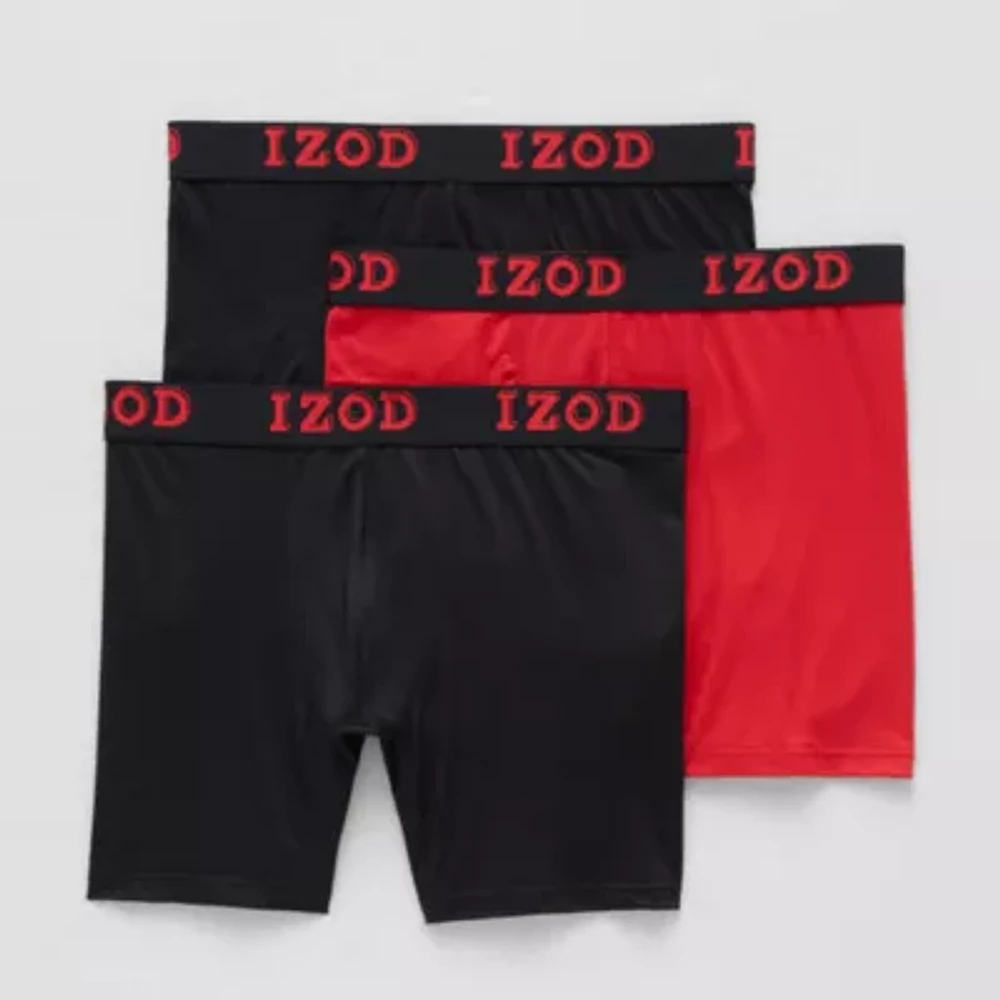 IZOD Super Soft Mens 3 Pack Boxer Briefs