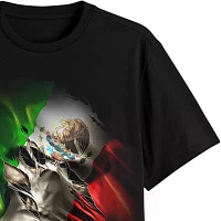 Mens Short Sleeve Mexico Flag Graphic T-Shirt