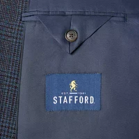 Stafford Mens Big and Tall Plaid Stretch Fabric Regular Fit Sport Coat