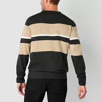 U.S. Polo Assn. Stripe Mens Crew Neck Long Sleeve Pullover Sweater