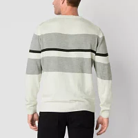 U.S. Polo Assn. Stripe Mens Crew Neck Long Sleeve Pullover Sweater