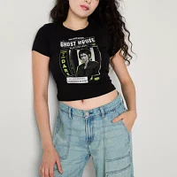 Ripple Junction Beetlejuice The Movie Ghost House Baby Tee Womens Crew Neck Short Sleeve Crop Top Juniors