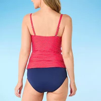 Liz Claiborne Dots Tankini Swimsuit Top