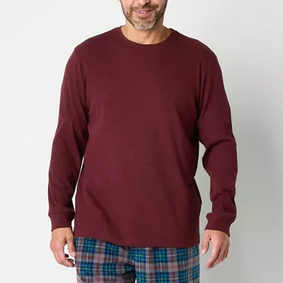 St. John's Bay Mens Long Sleeve Crew Neck Pajama Top