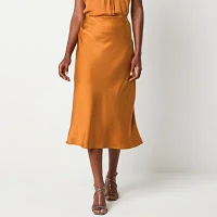 Worthington Womens Midi A-Line Skirt