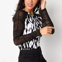 Bold Elements Womens Crew Neck Long Sleeve Blouse