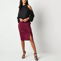 Bold Elements Womens Pencil Skirt