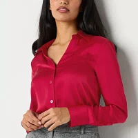 Worthington Womens Long Sleeve Regular Fit Button-Down Shirt