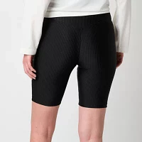 Xersion Womens Shine Rib Quick Dry Bike Short