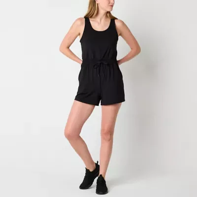 Xersion Sleeveless Woven Knit Romper