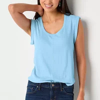 a.n.a Womens Scoop Neck Short Sleeve T-Shirt