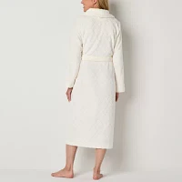 Liz Claiborne Womens Tall Fleece Long Sleeve Length Robe