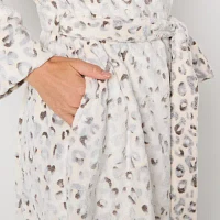 Liz Claiborne Womens Tall Fleece Long Sleeve Length Robe