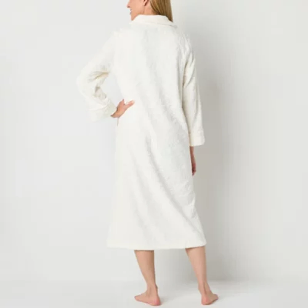 Adonna Womens Fleece Long Sleeve Length Robe