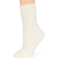 Arizona Chuncky Cable Knit 1 Pair Crew Socks Womens