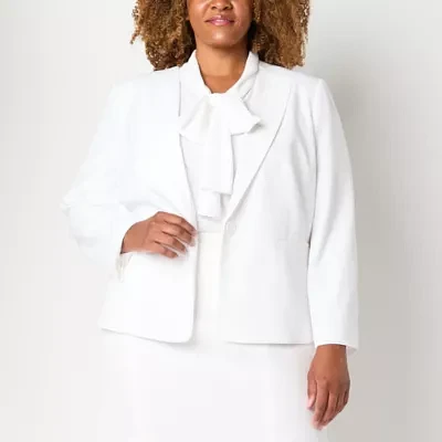 Black Label by Evan-Picone Womens Classic Fit Suit Jacket Plus