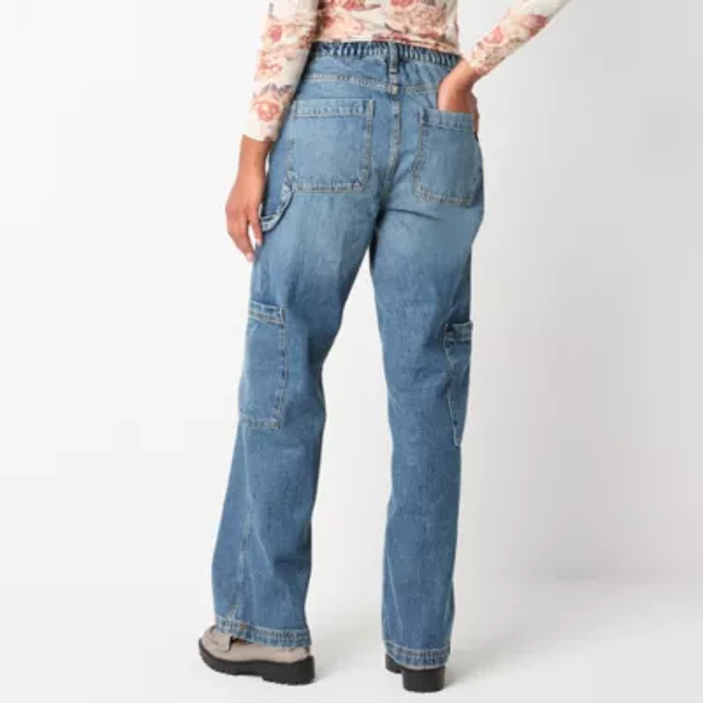 Arizona Juniors Adaptive Womens Mid Rise Baggy Fit Seated Wear Jean