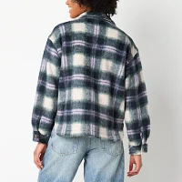 Arizona Plaid Shacket Midweight Womens Juniors Shirt Jacket