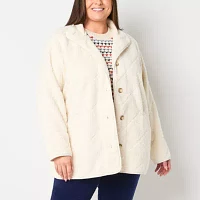 St. John's Bay Midweight Womens Plus Quilted Jacket