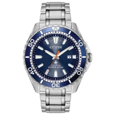Citizen Promaster Diver Mens Silver Tone Stainless Steel Bracelet Watch Bn0191-55l