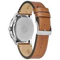 Citizen Citizen Eco-Drive Mens Brown Leather Strap Watch Bu4020-01l