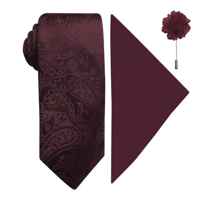 J. Ferrar Tonal Paisley Tie Set