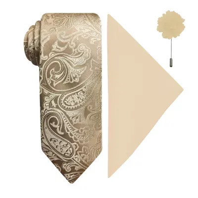 J. Ferrar Tonal Paisley Tie Set