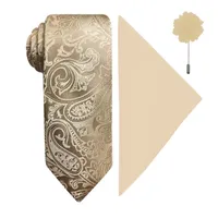 J. Ferrar Tonal Paisley Tie Set