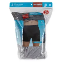 Hanes Big Mens 4 Pack Boxer Briefs