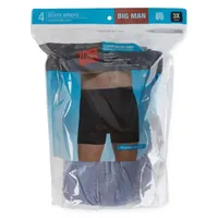 Hanes Big Mens 4 Pack Boxer Briefs