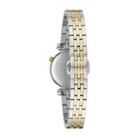 Bulova Classic Womens Diamond Accent Two Tone Stainless Steel Bracelet Watch 98p202