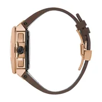 Bulova Precisionist Mens Chronograph Brown Leather Bracelet Watch 98b356
