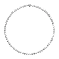 Womens Simulated White Simulated Pearl Sterling Silver Pendant Necklace