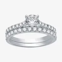 (H-I / I1) Womens 1 1/2 CT. T.W. Lab Grown White Diamond 10K Gold Round Bridal Set