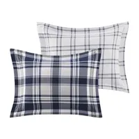Madison Park Essentials Paton Plaid Reversible Complete Bedding Set with Sheets