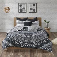 Urban Habitat Cora 7-Pc Reversible Cotton Quilt Set With Euro Shams And Throw Pillows