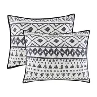 Urban Habitat Cora 7-Pc Reversible Cotton Quilt Set With Euro Shams And Throw Pillows