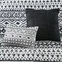 Urban Habitat Cora 7-Pc Reversible Cotton Quilt Set With Euro Shams And Throw Pillows