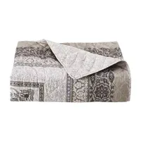 Royal Court Chelsea Grey Floral Quilt Set