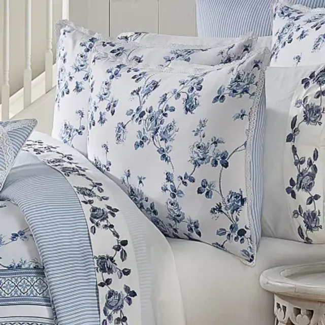 Royal Court Chelsea Blue 4-pc. Floral Midweight Reversible Comforter Set,  Color: Blue - JCPenney